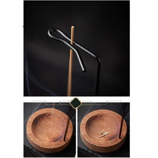 Minimalist Agarwood Incense Holder – Wooden Base &amp; Metal Stand | Elegant High Design